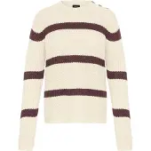 Oxmo Strickfleece-Pullover "Strickpullover OXKanna", Damen, Gr. L, braun (fudge mix), Obermaterial: 60% Baumwolle CO. 40% Polyacryl PAN., Pullover Strickfleece-Pullover