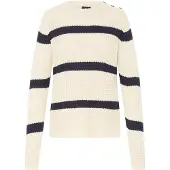 Oxmo Strickfleece-Pullover "Strickpullover OXKanna", Damen, Gr. L, blau (night sky mix), Obermaterial: 60% Baumwolle CO. 40% Polyacryl PAN., Pullover Strickfleece-Pullover