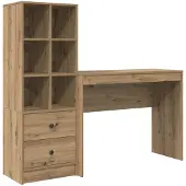 Syfax Schreibtisch Artisan-Eiche 145,5 x 40 x 127 cm 2 Stk.