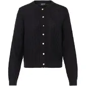 Oxmo Strickjacke "Strickjacke OXMoma", Damen, Gr. M, schwarz (meteorite), Obermaterial: 50% Polyacryl PAN. 50% Polyester PES., Strickjacken Strickjacke