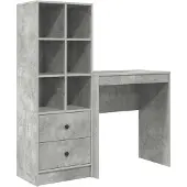 vidaXL Schreibtisch Beton Grau 115,5 x 40 x 127 cm 2 stk.