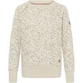 Oxmo Longpullover "Sweater OXBea", Damen, Gr. S, beige (oyster), Obermaterial: 55% Polyester PES. 45% Baumwolle CO., Pullover Longpullover