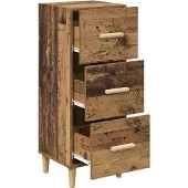 vidaXL Sideboard Altholz 34,5 x 34 x 90 cm Holzwerkstoff
