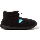 Nuvola . Hausschuhe für Herren Damen rutschfester Sohle warm gepolstert bequem schwarz 34-35 - UNBODY