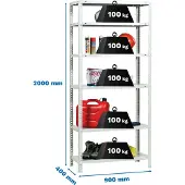 Simon Rack Comfort 6/400 Metallregal 2000x900x400 Mm