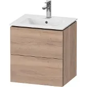 Duravit L-Cube Waschtischunterbau wandhängend, Compact, 2 Schubkästen, 520x550x421mm, LC621805555, Farbe: Eiche Marmoriert Dekor