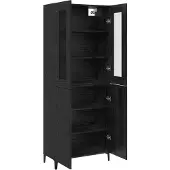 vidaXL Highboard 2 stk. Schwarz Eichen-Optik 69,5 x 34 x 180 cm