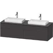 Duravit Waschtischunterschrank L-Cube 162x55x48,2cm, 2 SBK, gra m, k EinrSy