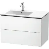 Duravit L-Cube Waschtischunterbau wandhängend, 2 Schubkästen, Becken links, 820x550x481mm, LC629101818, Farbe: Weiß Matt Dekor
