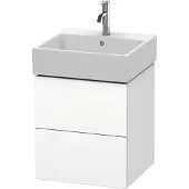 Duravit L-Cube Waschtischunterbau wandhängend, 2 Schubkästen, 484x544x459mm, LC627401818, Farbe: Weiß Matt Dekor