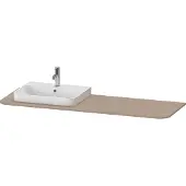 Duravit Waschtisch-Konsole Happy D.2 Plus 160x55cm, m 1 Ausschn, Beck. li, leinen