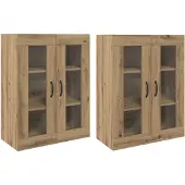 vidaXL Wandmontierte Schränke 2 stk. Artisan-Eiche 69,5 x 34 x 90 cm