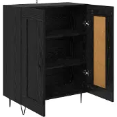 vidaXL Sideboard Schwarz Eichen-Optik 69,5 x 34 x 90 cm