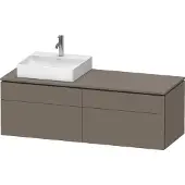 Duravit L-Cube Konsolenwaschtischunterbau wandhängend, inklusive Konsolenplatte, 4 Auszüge, Becken links, 1420x482x550mm, LC4870L90900000