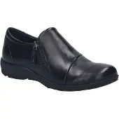Josef seibel Damen Slipper aus Leder mit Reißverschluss 87319 Charlotte 19, Größe:42 EU, Farbe:Schwarz