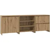 Syfax Sideboard 3 stk. Artisan-Eiche 70 x 41 x 75 cm Holzwerkstoff