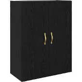 Syfax Wandschrank Schwarz Eichen-Optik 69,5 x 34 x 90 cm