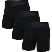 Saxx Droptemp Cooling Cotton Boxer Brief FLY 3PK black (BLK) L