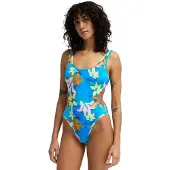 Billabong Badeanzug "Sol Searcher Alyssa One-Piece", Damen, Gr. M, bunt (agua flores), Obermaterial: 86% Recycled Polyamid, 14% Elasthan., Badeanzüge Badeanzug
