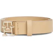 Tommy Hilfiger Ledergürtel "TH MODERN 2.5 cm breit", Damen, Gr. 70, beige (classic khaki), Rindsleder, Gürtel Ledergürtel, Größenverstelbar