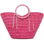 Emily & Noah Shopper "Shopper E&N Jolanda", Damen, Gr. B/H/T: 53cm x 40cm x 20cm 0, pink (pink 670), Papierstroh, Taschen Shopper