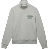 Superdry für Herren. M2014438A Sweatshirt Ath Ess Half Zip grau (M), Lässig, Baumwolle, Langarm