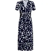 Betty Barclay Midikleid mit Raffung in Dunkelblau/Weiß | Gr.: 40