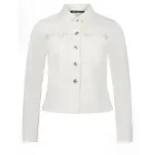 Betty Barclay Jackenblazer "Blazer-Jacke langarm", Damen, Gr. 44, weiß (rohweiß), Obermaterial: 71% Baumwolle CO. 26% Polyester PES. 3% Elasthan EL., Blazer Jackenblazer
