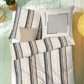 Kaeppel Mako-Satin Bettwäsche Avion natur 155x220 cm + 80x80 cm