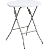 OEM Runde Klapptisch für 4 Personen weiß Kunststoff 60cm