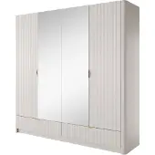 3Xeliving Kleiderschrank, Beige, 213 x 208, 4 x 54, 6 cm