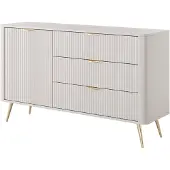 3Xeliving Kommode, Beige, 138, 2 x 81, 2 x 38 cm, 81,2 x 138,2 x 38 cm