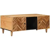 Syfax Couchtisch Braun 100 x 54 x 40 cm Massivholz Mango