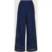 MADELEINE Culotte "Culotte Sommerhose mit Lochstickerei" Weite Hose mit Lochstickerei