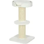 Kein Hersteller Katzenbaum 91cm, Spielbaum m. Katzenbett, Plattform, Wolle (Cream White)