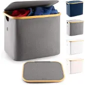 OEM Opvouwbare Wasverzamelaar 50L - Grijs, Bamboe, Waterdicht, Robuust, Opvouwbaar