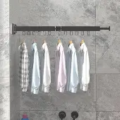 OEM Aluminium-Wanddroogrek mit Handdoekhalter - Opvouwbares Balkon-, Badkamer- und Terras-Drogerad