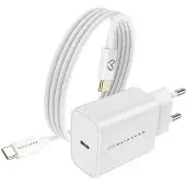Avizar Mayaxess, 20W Netzteil für Poco F7 + USB-C Kabel 1m, Weiß