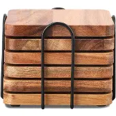 OEM Gläserne Barhocker-Set aus Acaciaholz mit Holzfuß, ideal für Getränke, Bar, Tassen