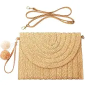 OEM Individuell gefertigter Badeurlaub-Taschen, Stroh-Handschmacktasche, Freizeit-Tasche, Sandfarben, Durchschnittsgröße