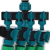 OEM Regelbare 4-voudige verdeler für Gartenschlauch - Wasserströmung einstellbar - 1 Stück