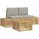 vidaXL Outdoor-Sofagarnitur 4 Stück