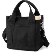 OEM Retro-Canvas-Damen-Crossbody-Tas in Schwarz