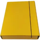 Ziemia Obiecana Boxmappe für Ablage und Sammlung, Gelb, mit Gummibandverschluss für Unterlagen