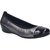 Josef seibel Ballerina "Florina 01, schwarz-kombi", Damen, Gr. 38, schwarz (schwarz, kombi), Obermaterial: 100% Rindsleder Leather cow., Schuhe Ballerina