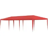 Syfax Partyzelt Rot 900 x 300 x 255 cm PE und Stahl