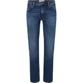 Tom Tailor 5-Pocket-Jeans "MARVIN", Herren, Gr. 32, Länge 30, blau (used mid stone), Denim/Jeans, Obermaterial: 98% Baumwolle, 2% Elasthan, straight fit, Jeans 5-Pocket-Jeans, mit kleinem Logo-Print