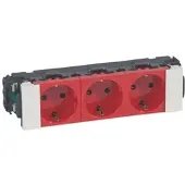 Legrand 077243 Schuko Steckdose 45° 3-fach Snap-On EBS Mosaic rot