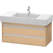 Duravit Waschtischunterschrank Ketho 100x45,5cm, Ei Nat, 2 Schubk., wandhängend