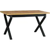 LeafDesign Esstisch Ikon 1 ausziehbar, klappbar, Schwarz, Buchenholz, Metall, Laminat, 140-180x80x77 cm